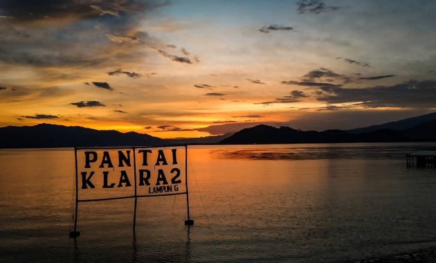 Sunset Wisata Pantai Klara Lampung