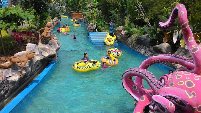 kolam arus wonderland adventure waterpark galuh mas